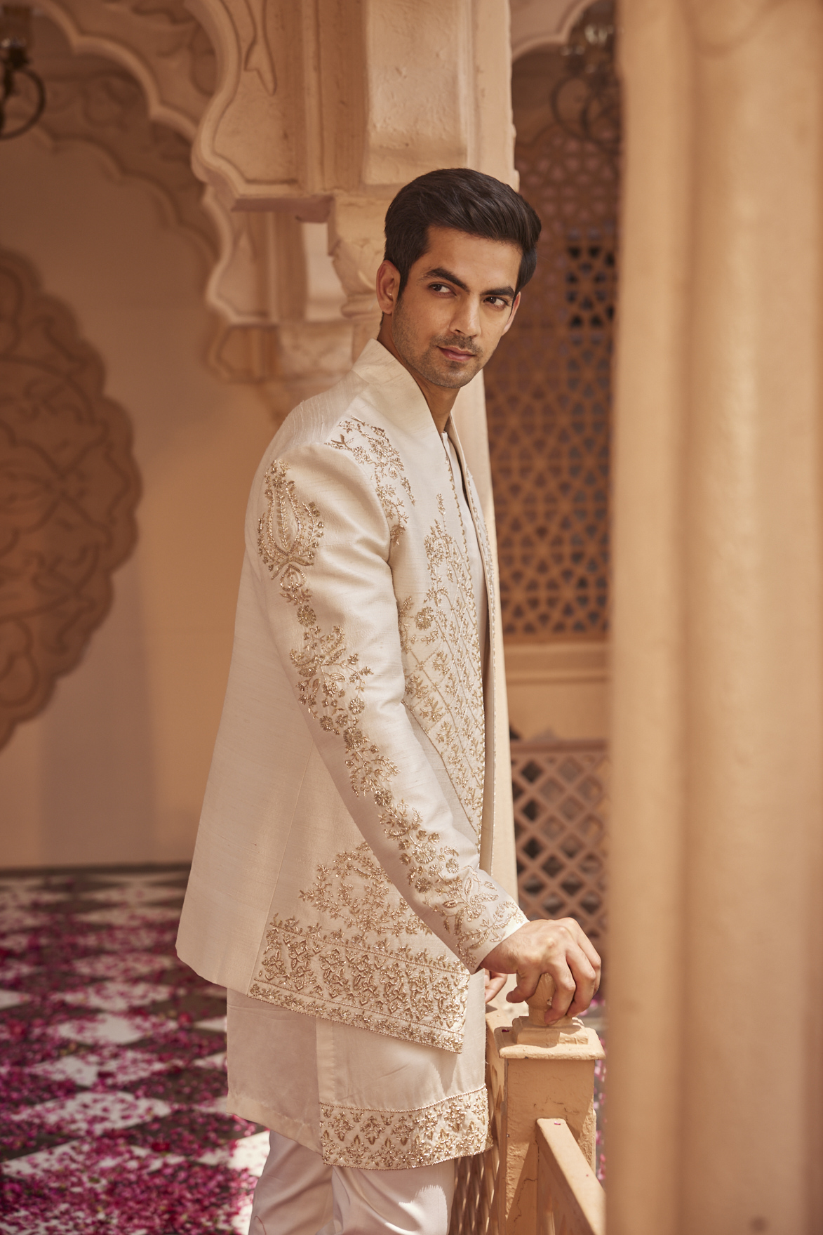 Alternate view of OFF-WHITE INDO WESTERN JACKET